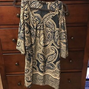 Blue Paisley Dress Size Small